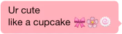 Urcutelikeacupcaketext emote