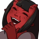 MeruTheSuccubusLaughPog emoji