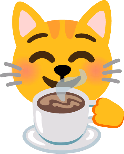 Catdrinkingcoffee emote