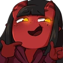 MeruTheSuccubusPointingSmug emoji