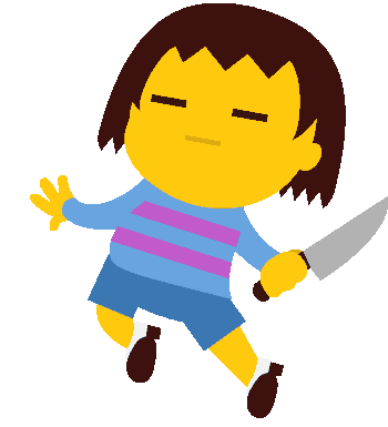 FriskKnifeChase animated emote