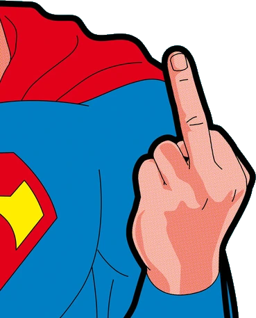 SupermanMiddleFinger emoji