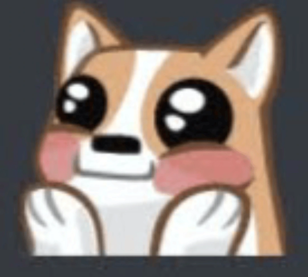 CorgiBlush emote