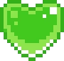 LimeSpinningPixelHeart emote