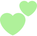 PastelGreenHearts emote