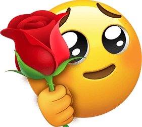 pleading_eyes_handing_rose emote