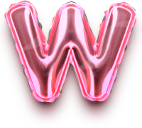 Letter_W_foil_balloon emote