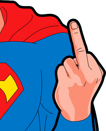 SupermanMiddleFinger emote