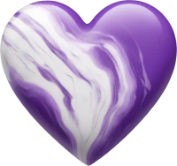 Marblepurpleandwhiteheart emote