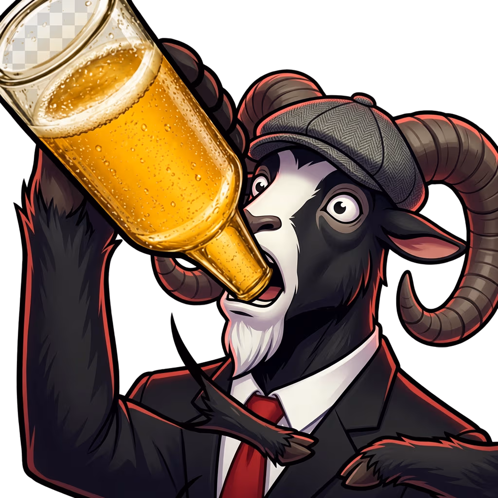 old_goat_chugging_bottle emote