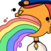 EddieRainbowBarf emote
