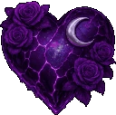 Purplegothheartgif emote