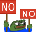 PepeNOTwoSigns emote