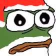 SantaPepeBubzFace emote