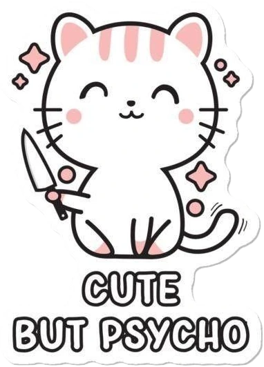 Cutebutpsychocat emote