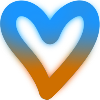 Heart_BlueOrange static emote