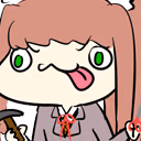 ddlc_monika_hammer_derp emote