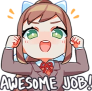 MonikaAwesome emote