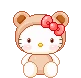 HelloKittyBearBlush emoji