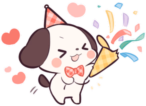 TinyPuppyConfetti emote