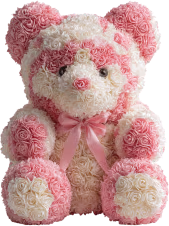 Pinkwhiteroseteddy emote
