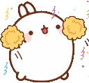 bunny_pompoms emoji
