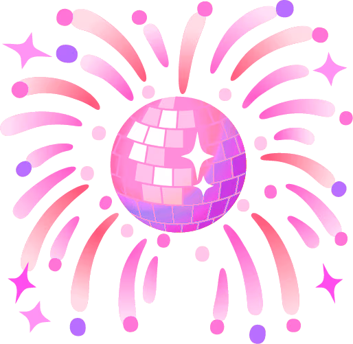PinkDiscoFireworks emote