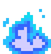 PixelBlueFire emote