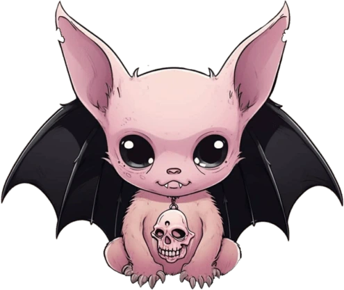 PinkGothBat emote
