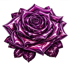 3dpurpleshinyrose emoji