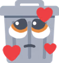 Pleading_Trashcan_Hearts emote