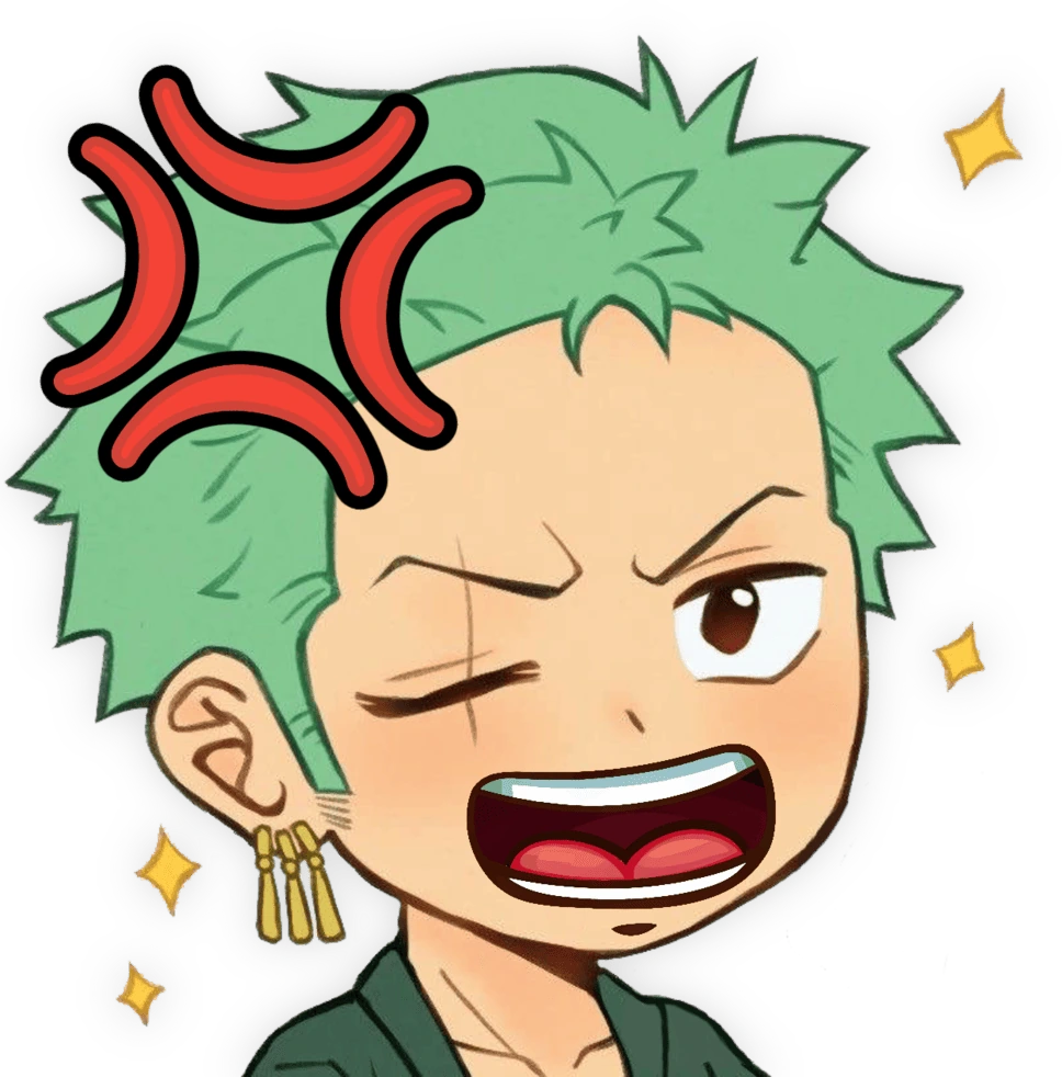 Zoro_YellMad emote