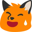 blobfox_laughsweat emote