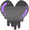 black_dripping_heart emote