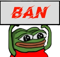 PepeBan sticker