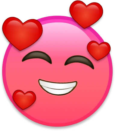 Pinkhappygirlemoji emote