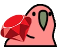 rubyParrot emote