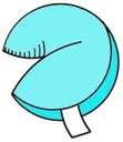 Cyan_Fortune_Cookie emoji