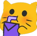 blobCatDrink emote