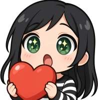 Girlholdingheart emote