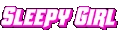 Sleepygirltext emote