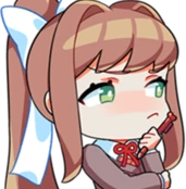 MonikaThinking emote