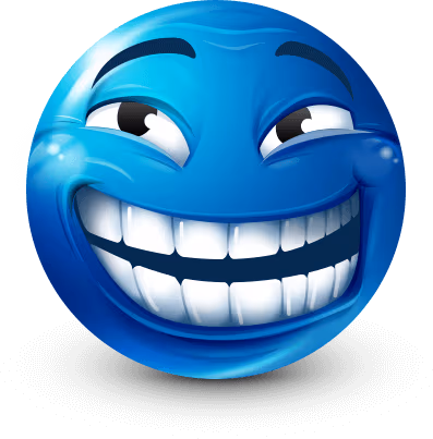TrollFaceBlueEmojiball emote