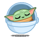 BabyYodaSleep animated emote