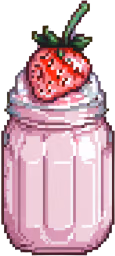 Strawberrymilkshake emote