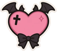 Gothpinkheartx2 emote