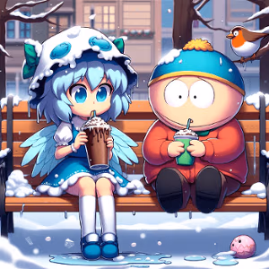 Cirno_and_Eric_Cartman_meet emote