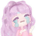 Purplehaircrying emote