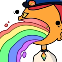 EddieRainbowBarf emote