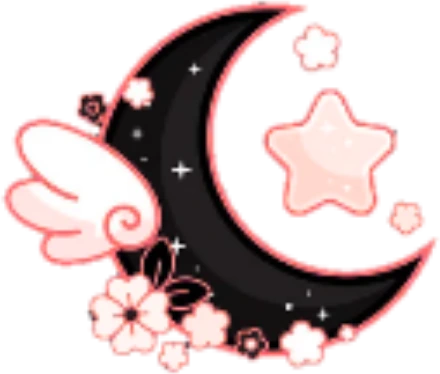 salmonpinknblackmoon emote